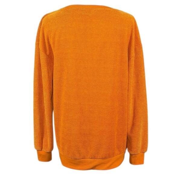 Game Couture Texas Sweater | Burnt Orange Soft Knit Pullover Gameday | Small - Picture 3 of 11